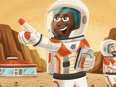 Mars Explorers 2 astronaut children explorer illustration kids mars nasa rover space