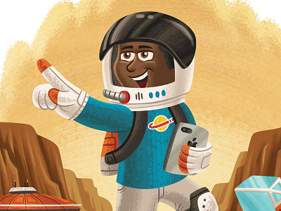 Kid Explorer astronaut children explorer illustration kids mars nasa rover space