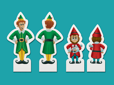 Buddy's Game Pieces board game buddy children christmas elf illustration kids north pole