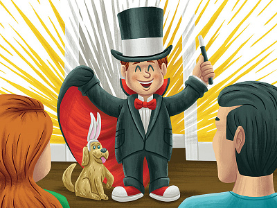 Finished! children dog illustration kids magic magician parents picture book publisher