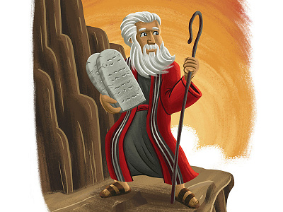 Early Reader - Moses bible book children curriculum illustration kids moses