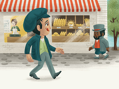 The Tastiest Bun Of All bakery book children editorial illustration kids