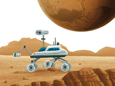 Mars Rover book children cosmos illustration kids mars planet rover space typography