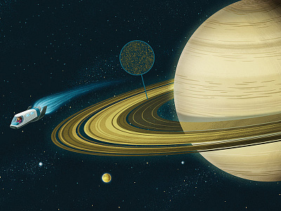 Saturn book children cosmos illustration kids planet saturn space spaceship typography