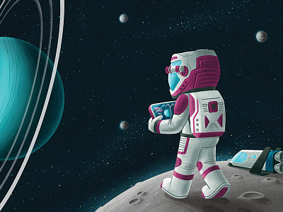 Uranus astronaut book children cosmos illustration kids planet space spaceship typography uranus