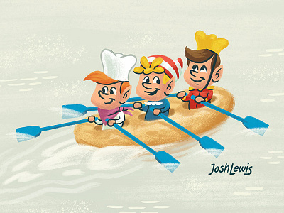 Snap, Crackle 'n' Pop cereal children illustration kids mascot milk