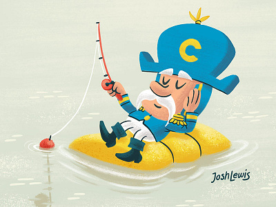 Cap'n Crunch capn crunch cereal children fishing illustration kids mascot milk