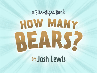 How Many Bears? book children design illustration kids typography