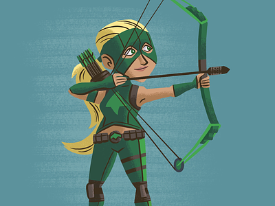 Artemis archer arrow bow children comics illustration kids