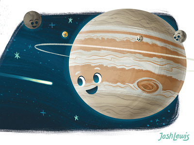 Jetting past Jupiter book children cosmos illustration jupiter kidlit kidlitart kids picture book planets science solar system space stars
