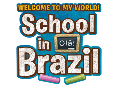 School In Brazil - Title Treatment brazil chalk chalkboard children editorial education illustration kids portuguese school typography