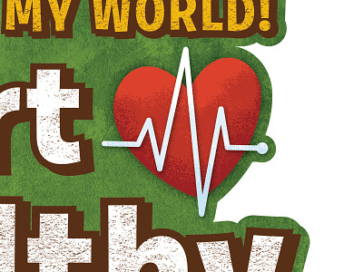 Kids Title 2 (WIP) children editorial health heart heart beat kids magazine title type typography