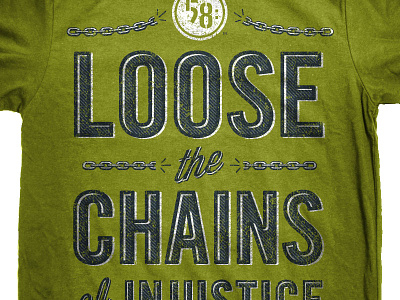 58: Shirt 58 58: chains injustice t shirt typography