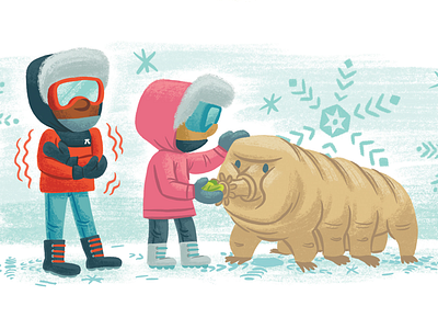Freezing Antarctica book children illustration kidlit kidlitart kids picture book science tardigrade