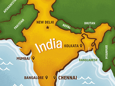 Map of India bangladesh children india kids map