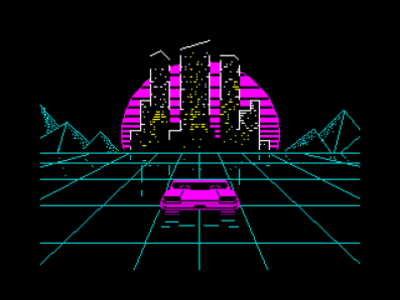 Neonwave. ZX Spectrum Artwork 8bit illustration lofi neon retro zxspectrum