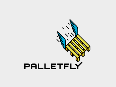 Palletfly Logo angel fly logo pallet wings