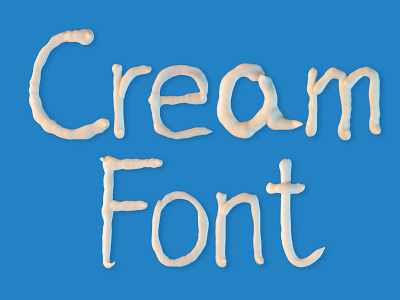 Sour Cream Font cream font font bundle food letter lettering photograhy type