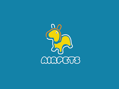 Logo design for toy manufacturer dog horse line art logo outline pet pony toy
