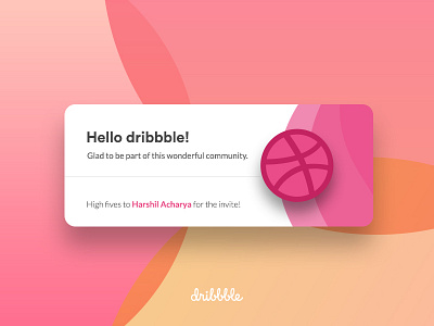 Debut Shot card debut gradient hello dribbble