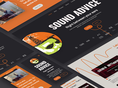 Sound Advice Website Layouts branding dark mode designsystem digitaldesign figma layouts responsivedesign uidesign visualdesign webdesign webdesigner webflow website