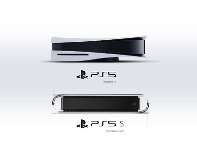 PS5/PS5 Slim Comparison console consolegaming design designsketch digitaldrawing digitalsketch gaming hardware industrialdesign mockup playstation playstation5 procreate productdesign ps5 redesign sketch sony