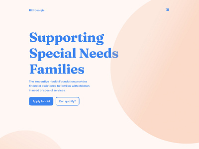 Mockup for a special needs non-profit