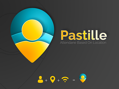 Pastille Logo attendance gps hr location logo pastille user