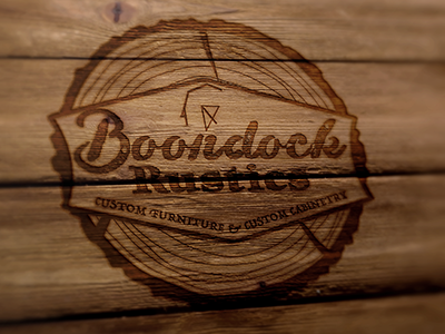 Boondock Burned Mockup burned logo mockup wood