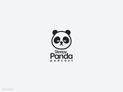 Sleepy Panda Logo branding character creative design illustration logo logo design logos typography vector