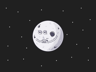 Moon character coffee creative design designer funny illustration illustrator logo design logo designer moon night space