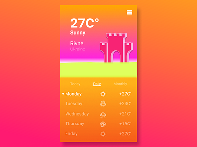 Daily UI day 37 - Weather