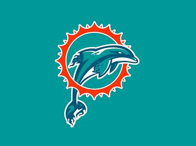 Dolphins / Heat branding design illustration illustrator logo sports typography vector