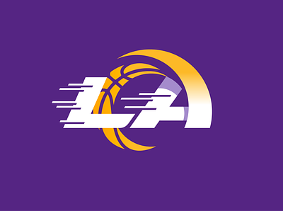 Lakers / Rams branding design illustration illustrator logo sports typography vector