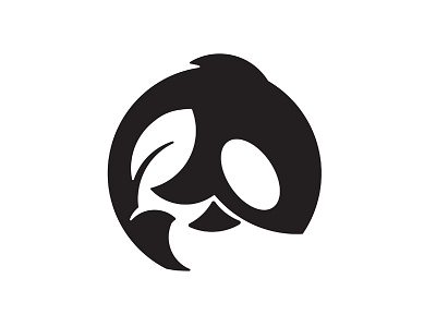 Thirty Logos Challenge Day 5 "Wildlife" brand branding conservation design illustrator leaf logo orca thirty logos wildlife