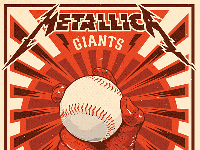 Metallica Night 2018 baseball illustration illustrator metallica obey poster propaganda san francisco giants vector