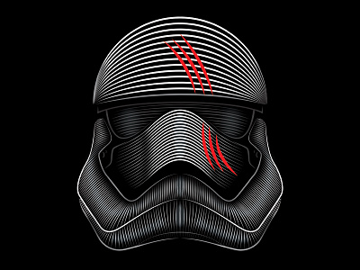 Storm Trooper finn illustrator lines star wars storm trooper vector