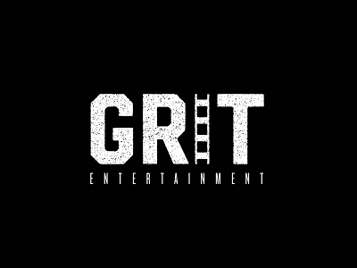 Grit branding design film logo movie studio production typography vector