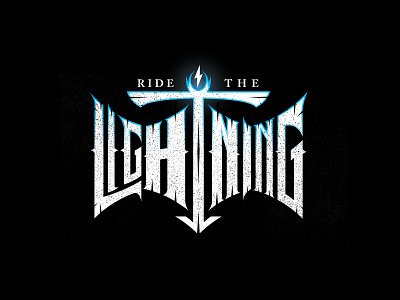 Ride The Lightning branding design electric high type illustration lightning logo type metal metallica typography vector