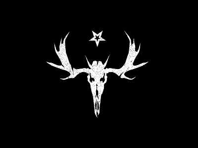 Demon Moose brand branding demon design evil grunge illustrator logo moose pentagram skull vector