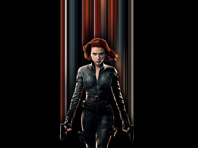 Black Widow Pixel Stretch avengers black widow design photoshop pixel stretch