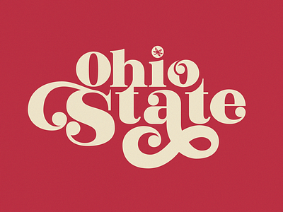 Ohio State 60s 70s college football hand lettering letters ohio state type typography