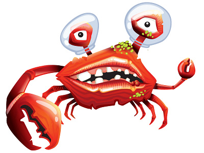 Crabby art character color crab design illustration monster sea