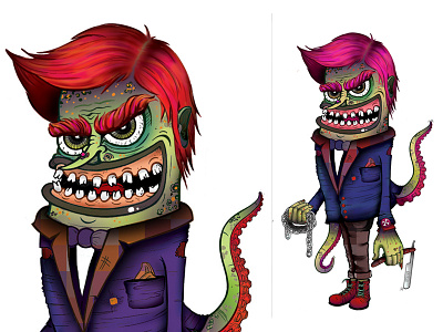 Creep art character design evil human illustration monster vector