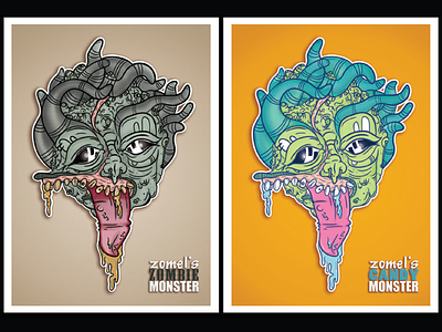 Zombie or Candy? character illustration monster