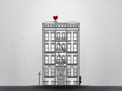 Home Sweet Home brooklyn building city design heart home illustration industry new york texture