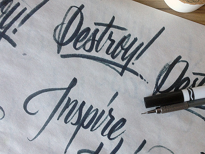 Decisions...decisions.... brush calligraphy design hand drawn ink lettering script scripts type typography