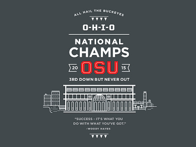 Ohio State BCS Champs buckeyes championship college design football illustration midwest ohio osu sports state