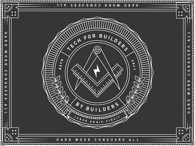 A new thing for my new team black design illuminati illustration logo pixels plangrid seal union white
