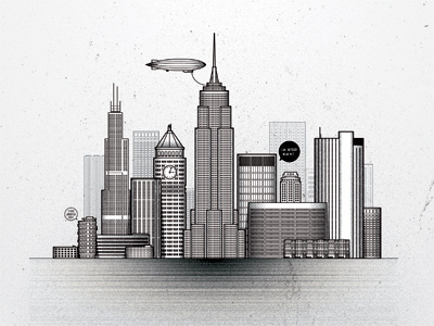 Can Anybody Hear Me?! black building design empire grey greyscale illustration new nyc state texture white york